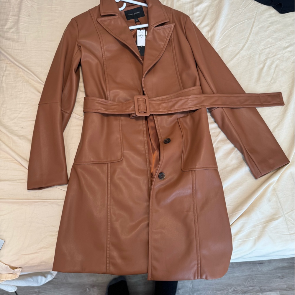 Vegan Leather Coat